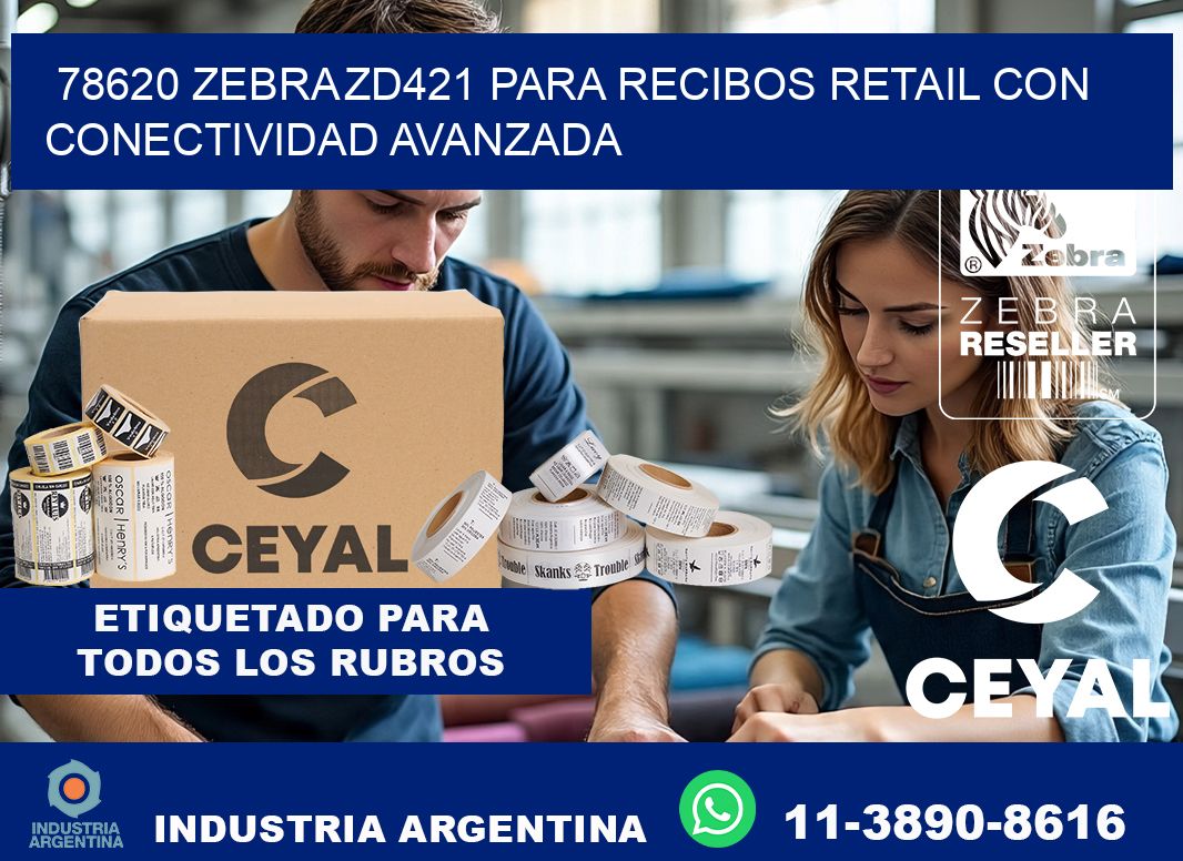 78620 Zebra ZD421 para recibos retail con conectividad avanzada